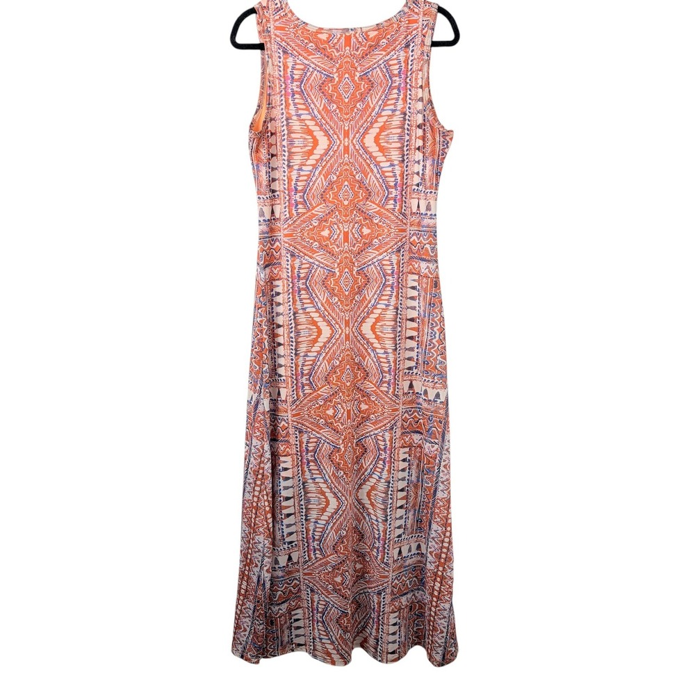 Tribal‎ Sleeveless Maxi Slip Dress Size M Mesh Psychedelic Mandala Bohemian - Picture 4 of 10